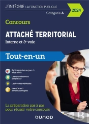 Concours Attaché Territorial ; Interne Et 3e Voie ; Catégorie A ; Tout-En-Un (Édition 2024)