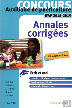 Bertrand.pt - Concours Auxiliaire De Puériculture ; Annales Corrigées ; Ifap (Édition 2018)
