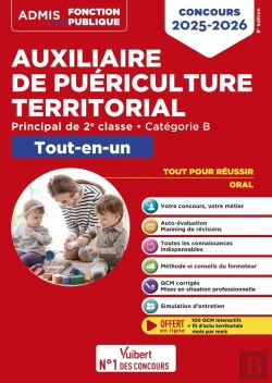 Bertrand.pt - Concours Auxiliaire De Puériculture Territorial - Catégorie B - Tout-En-Un : Concours 2024-2025