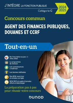 Bertrand.pt - Concours Commun Agent Des Finances Publiques, Douanes Et Ccrf - 2024-2025 : Catégorie C - Tout-En-Un