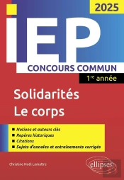 Concours Commun Iep 2025 : Solidarités / Le Corps