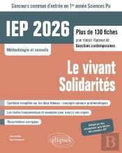Concours Commun Iep 2026 : Le Vivant / Solidarités