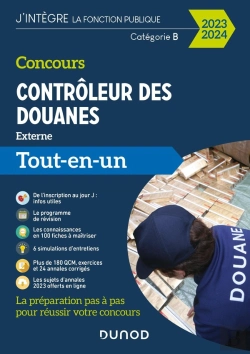 Bertrand.pt - Concours Contrôleur Des Douanes ; Catégorie B, Externe ; Tout-En-Un (Édition 2023/2024)