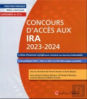 Concours D'Acces Aux Ira 2022-2023, 9eme Edition - Trois Series D Exercices Corriges Pour S Entraine