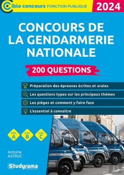 Bertrand.pt - Concours De La Gendarmerie Nationale  200 Questions (Categories A, B Et C  Edition 2024)