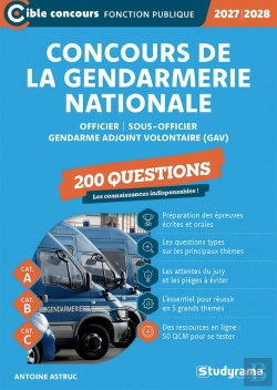Bertrand.pt - Concours De La Gendarmerie Nationale - 200 Questions (Catégories A, B Et C - Édition 2027-2028) : Officier - Sous-Officier - Gendarme Adjoint Volontaire (Gav)