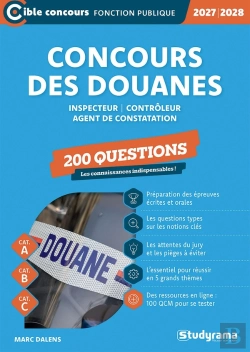 Bertrand.pt - Concours Des Douanes - 200 Questions (Catégories A, B Et C - Édition 2027-2028) : Inspecteur - Contrôleur - Agent De Constatation
