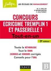 Concours Ecricome Tremplin 1 Et Passerelle 1 (3e Edition) ; Tout-En-Un