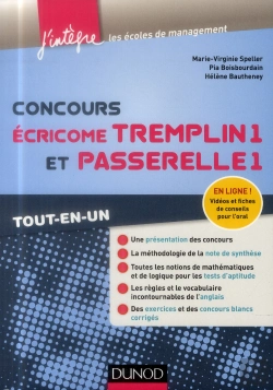 Bertrand.pt - Concours Ecricome ; Tremplin 1 Et Passerelle 1 ; Tout-En-Un