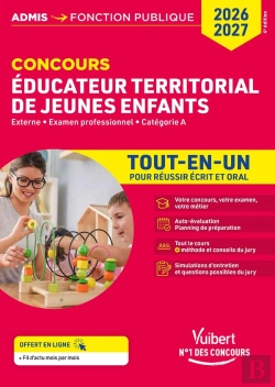 Bertrand.pt - Concours Éducateur Territorial De Jeunes Enfants - Tout-En-Un - Catégorie A : Concours 2026-2027