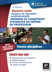Concours Enseignement - Analyse De Situation Professionnelle - Oral Capes, Capet, Caplp, Agregation