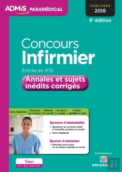 Bertrand.pt - Concours Infirmier Entree Ifsi Annales Et Sujets Inedits Corriges 3e Edt 2016