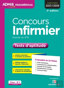 Bertrand.pt - Concours Infirmier Tests D'Aptitude Essentiel 22 Fiches 4e Edt