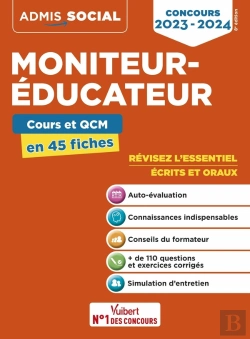 Bertrand.pt - Concours Moniteur-Educateur - Cours Et Qcm En 45 Fiches - Ecrits Et Oraux - Concours 2023-2024