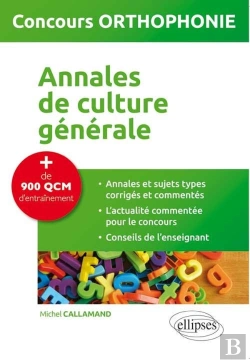 Bertrand.pt - Concours Orthophonie ; Annales De Culture Générale