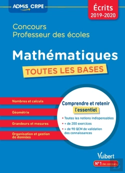 Bertrand.pt - Concours Professeur Des Écoles ; Mathématiques ; Toutes Les Bases (Écrits 2019)