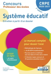 Concours Professeur Des Écoles ; Système Éducatif, Entretien À Partir D'Un Dossier (Édition 2020/2021)