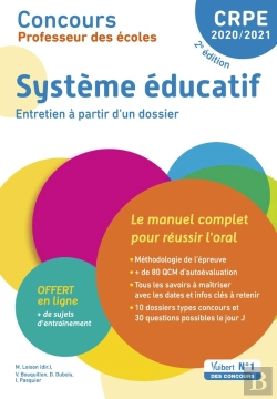 Bertrand.pt - Concours Professeur Des Écoles ; Système Éducatif, Entretien À Partir D'Un Dossier (Édition 2020/2021)