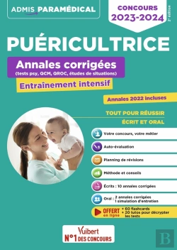 Bertrand.pt - Concours Puéricultrice : Annales Corrigées Sujets 2023 ; Entrainement Intensif Ifpde (Édition 2023/2024)
