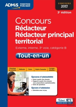 Bertrand.pt - Concours Redacteur Et Redacteur Principal Territorial Cat B Tout En Un 3e Edt