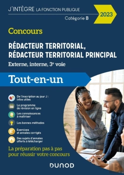 Bertrand.pt - Concours Redacteur Territorial - 2023 - Externe, Interne Et 3e Voie - Tout En Un