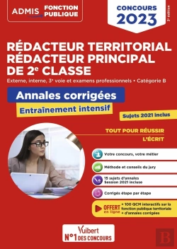 Bertrand.pt - Concours Redacteur Territorial Et Redacteur Principal 2e Classe - Categorie B - Annales Corrigees -