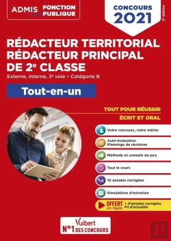 Bertrand.pt - Concours Rédacteur Territorial Et Rédacteur Principal 2e Classe ; Catégorie B (Édition 2021)