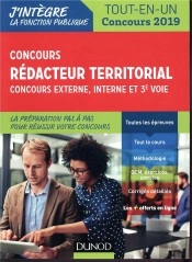Concours Redacteur Territorial. Externe, Interne Et 3e Voie. Tout En Un - Concours 2019
