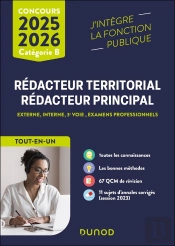 Concours Rédacteur Territorial, Rédacteur Principal ; Externe, Interne Et 3e Voie ; Tout En Un (Édition 2025/2026)