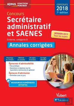 Bertrand.pt - Concours Sa Et Saenes Annales Corrigees Cat B Admis 7e Edt