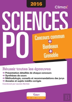 Bertrand.pt - Concours Sciences Po 2016 Concours Commun + Bordeaux + Grenoble