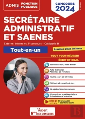 Concours Secretaire Administratif Et Saenes - Categorie B - Tout-En-Un - Externe Et Interne - Concou