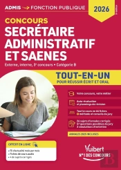 Concours Secrétaire Administratif Et Saenes - Catégorie B - Tout-En-Un : Externe Et Interne - Concours 2026 - Tout Le Cours En Audio