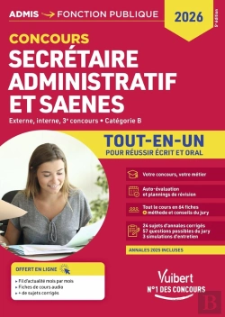 Bertrand.pt - Concours Secrétaire Administratif Et Saenes - Catégorie B - Tout-En-Un : Externe Et Interne - Concours 2026 - Tout Le Cours En Audio