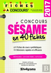 Concours Sesame En 40 Fiches 2017