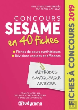 Bertrand.pt - Concours Sésame ; En 40 Fiches (Édition 2019)