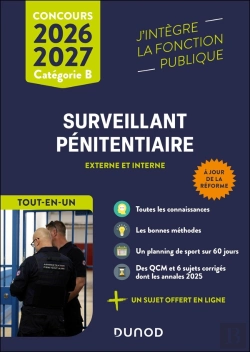 Bertrand.pt - Concours Surveillant Pénitentiaire ; Externe Et Interne, Catégorie B ; Tout-En-Un (Édition 2026/2027)