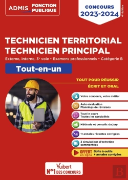 Bertrand.pt - Concours Technicien Territorial Technicien Principal : Catégorie B Tout-En-Un ; Externe, Interne (Édition 2023/2024)