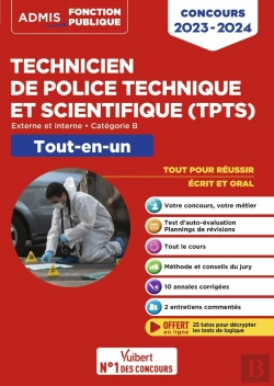 Bertrand.pt - Concours Tpts - Technicien De Police Technique Et Scientifique  Categorie B - Tout-En-Un - Externe