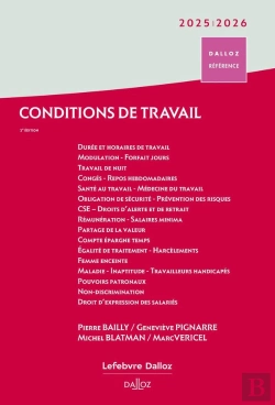 Bertrand.pt - Conditions De Travail : Durée Rémunération Santé Et Sécurité (Édition 2025-2026)