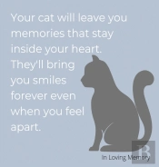 Condolence Book For Cats  Hardback Cover