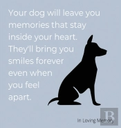 Condolence Book For Dogs  Hardback Cover