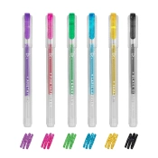 Conjunto de 6 Mini Canetas Gel Glitter - Shine Like a Diamond