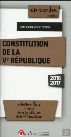 Bertrand.pt - Constitution De La Ve Republique 2016-2017, 8eme Ed.