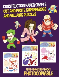 Bertrand.pt - Construction Paper Crafts (Cut And Paste Superheroes And Villains Puzzles)