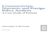 Constructivism, Narrative And Foreign Policy Analysis