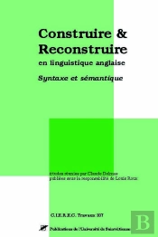 Construire Et Reconstruire En Linguistique Anglaise