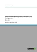 Contemporary Development In Business And Management