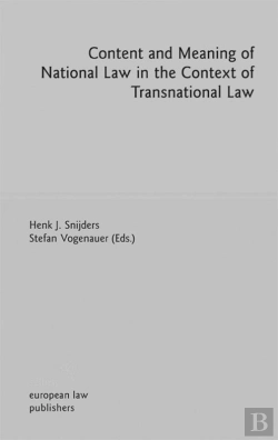 Bertrand.pt - Content And Meaning Of National Law In The Context Of Transnational Law