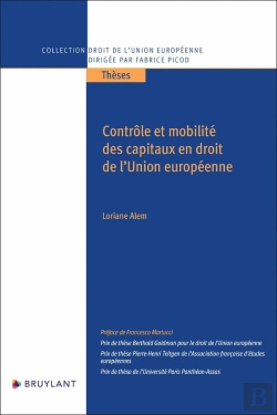 Bertrand.pt - Contrôle Et Mobilité Des Capitaux En Droit De L'Union Européenne
